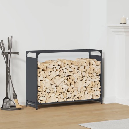 Anthrazit-Holzofen 90x28x65 cm Kaltgewalzter Stahl von , Brennholztaschen und -halter - Ref: Foro24-864205, Preis: 62,18 €, R...