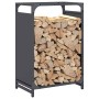 Anthrazit-Holzträger 44x28x65 cm Kaltgewalzter Stahl von , Brennholztaschen und -halter - Ref: Foro24-864197, Preis: 52,76 €,...