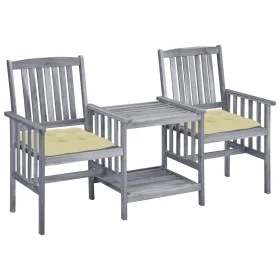Garden chairs with a small table and solid acacia wood cushions. by vidaXL, Garden sets - Ref: Foro24-3061319, Price: 162,06 ...