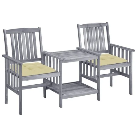 Garden chairs with a small table and solid acacia wood cushions. by vidaXL, Garden sets - Ref: Foro24-3061319, Price: 162,06 ...