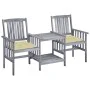 Garden chairs with a small table and solid acacia wood cushions. by vidaXL, Garden sets - Ref: Foro24-3061319, Price: 162,06 ...