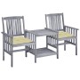 Gartenstühle mit kleinem Tisch und Kissen aus massivem Akazienholz von vidaXL, Gartensets - Ref: Foro24-3061319, Preis: 163,6...
