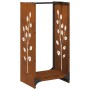 Holzregal 40x30x80 cm aus Cortenstahl von , Brennholztaschen und -halter - Ref: Foro24-864224, Preis: 55,43 €, Rabatt: %