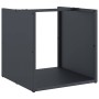 Leñero antracita 40x40x40 cm Acero laminado en frío | Foro24.es | Tu tienda online para hogar, jardín y más Foro24.es