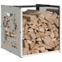 Firewood holder 40x40x40 cm Stainless steel by , Firewood bags and holders - Ref: Foro24-864253, Price: 53,08 €, Discount: %