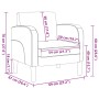 Armchair with armrests, cappuccino color, 54 cm, synthetic leather. by , Armchairs - Ref: Foro24-4100533, Price: 134,23 €, Di...
