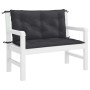 Gartensitzbankkissen aus schwarzem Oxford-Stoff 100x(50+50)x7 cm von , Kissen für Stühle und Sofas - Ref: Foro24-314999, Prei...