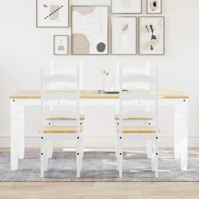 Panama 5-piece dining set made of solid white pine wood by , Furniture sets for kitchens and dining rooms - Ref: Foro24-33452...