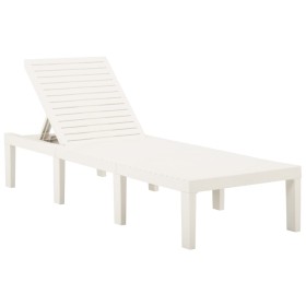 White plastic sun lounger by vidaXL, Loungers - Ref: Foro24-315826, Price: 131,44 €, Discount: %