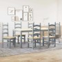 7-teiliges Esszimmer-Set Panama aus massivem grauem Kiefernholz. von , Möbelsets für Küchen und Esszimmer - Ref: Foro24-33452...