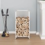 White firewood rack 40x30x80 cm Cold rolled steel by , Firewood bags and holders - Ref: Foro24-864232, Price: 58,78 €, Discou...