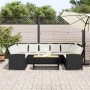 3-piece garden sofas and black synthetic rattan cushions by , Garden sets - Ref: Foro24-3365328, Price: 547,65 €, Discount: %