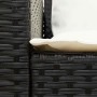 3-piece garden sofas and black synthetic rattan cushions by , Garden sets - Ref: Foro24-3365328, Price: 547,65 €, Discount: %