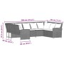 3-piece garden sofas and black synthetic rattan cushions by , Garden sets - Ref: Foro24-3365328, Price: 547,65 €, Discount: %