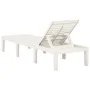 Tumbona de plástico blanco de vidaXL, Tumbonas - Ref: Foro24-315826, Precio: 142,05 €, Descuento: %