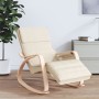 Cream-colored fabric rocking chair by , Rocking chairs - Ref: Foro24-352448, Price: 145,43 €, Discount: %