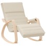 Cremefarbener Stoff-Schaukelstuhl von , Schaukelstühle - Ref: Foro24-352448, Preis: 145,43 €, Rabatt: %