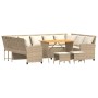 Juego de sofás jardín con cojines 4 pzas ratán sintético beige by , Garden sets - Ref: Foro24-3365340, Price: 733,33 €, Disco...