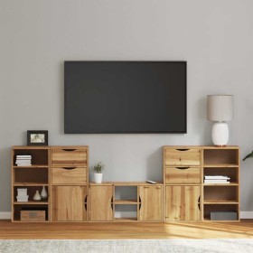 Muebles de TV 5 uds. con almacenaje "ODDA" madera maciza pino by , TV Furniture - Ref: Foro24-3365368, Price: 268,77 €, Disco...