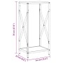 Anthrazit-Holzträger 34x25x70 cm Kaltgewalzter Stahl von , Brennholztaschen und -halter - Ref: Foro24-864321, Preis: 44,42 €,...