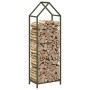 Olivengrüner Holzstapel 40x25x120 cm Kaltgewalzter Stahl von , Brennholztaschen und -halter - Ref: Foro24-864302, Preis: 51,2...