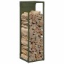 Leñero verde oliva 25x25x80 cm Acero laminado en frío de , Bolsas y soportes de leña - Ref: Foro24-864266, Precio: 45,67 €