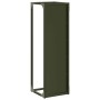 Olivengrüner Holzstapel 25x25x80 cm Kaltgewalzter Stahl von , Brennholztaschen und -halter - Ref: Foro24-864266, Preis: 44,01...