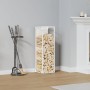 Weißer Holzstapel 25x25x80 cm Kaltgewalzter Stahl von , Brennholztaschen und -halter - Ref: Foro24-864264, Preis: 44,01 €, Ra...