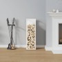 Weißer Holzstapel 25x25x80 cm Kaltgewalzter Stahl von , Brennholztaschen und -halter - Ref: Foro24-864264, Preis: 44,01 €, Ra...