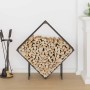 Schwarzer Holzstapel 100x25x100 cm Kaltgewalzter Stahl von , Brennholztaschen und -halter - Ref: Foro24-864287, Preis: 36,86 ...