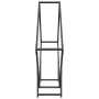 Leñero negro 100x25x100 cm Acero laminado en frío de , Bolsas y soportes de leña - Ref: Foro24-864287, Precio: 38,26 €