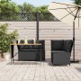 Garden sofa set with 3-piece black synthetic rattan cushions by , Garden sets - Ref: Foro24-3365342, Price: 367,49 €, Discoun...