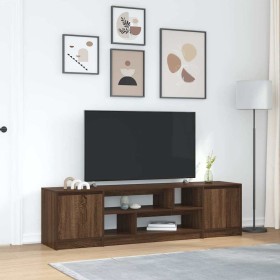 TV-Möbel aus brauner Eiche 188,5x41x50 cm aus Ingenieurholz von , TV-Möbel - Ref: Foro24-3328423, Preis: 158,53 €, Rabatt: %