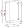 Schwarzer Holzträger 60x28x90 cm Kaltgewalzter Stahl von , Brennholztaschen und -halter - Ref: Foro24-864211, Preis: 60,49 €,...