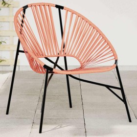 Gartensessel in Eiform aus orangefarbenem und schwarzem synthetischem Rattan von , Gartenstühle - Ref: Foro24-4009291, Preis:...