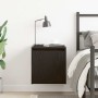 Black wall-mounted bedside table 38x34x40 cm by , Nightstands - Ref: Foro24-861231, Price: 37,89 €, Discount: %