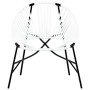 Gartensessel-Set, 3-teilig, aus weißem und schwarzem Kunststoff-Rattan von , Gartenstühle - Ref: Foro24-4009293, Preis: 169,9...
