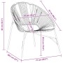 Gartensessel-Set, 3-teilig, aus weißem und schwarzem Kunststoff-Rattan von , Gartenstühle - Ref: Foro24-4009293, Preis: 169,9...