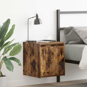 Wandnachttische 2 Stück geräucherter Eichenholz 38x34x40 cm von , Nachttische - Ref: Foro24-861238, Preis: 61,21 €, Rabatt: %