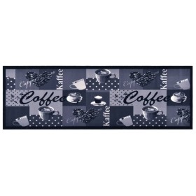 Kaffeeblauer waschbarer Küchenteppich 45x150 cm von vidaXL, Fußmatten - Ref: Foro24-315967, Preis: 28,31 €, Rabatt: %