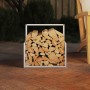 Weißer Holzstapel 40x40x40 cm Kaltgewalzter Stahl von , Brennholztaschen und -halter - Ref: Foro24-864272, Preis: 41,19 €, Ra...