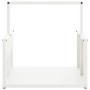 Leñero blanco 40x40x40 cm Acero laminado en frío de , Bolsas y soportes de leña - Ref: Foro24-864272, Precio: 42,73 €