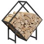 Leñero negro 60x25x60 cm Acero laminado en frío de , Bolsas y soportes de leña - Ref: Foro24-864279, Precio: 29,48 €