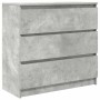 Aparador de madera de ingeniería gris hormigón 80x35x76 cm by , Sideboards - Ref: Foro24-861736, Price: 96,40 €, Discount: %