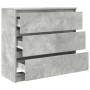 Aparador de madera de ingeniería gris hormigón 80x35x76 cm by , Sideboards - Ref: Foro24-861736, Price: 96,40 €, Discount: %