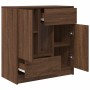 Aparador con cajones y puertas roble marrón 70,5x34x74,5 cm by , Sideboards - Ref: Foro24-861847, Price: 103,85 €, Discount: %