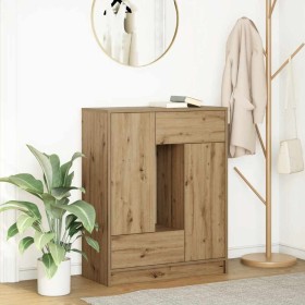 Aparador con cajones y puertas roble artesanal 73x31x90 cm de , Aparadores - Ref: Foro24-861858, Precio: 94,07 €, Descuento: %