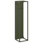 Olivengrüner Holzstapel 25x25x100 cm Kaltgewalzter Stahl von , Brennholztaschen und -halter - Ref: Foro24-864270, Preis: 52,3...
