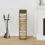Olivengrüner Holzstapel 25x25x100 cm Kaltgewalzter Stahl von , Brennholztaschen und -halter - Ref: Foro24-864270, Preis: 52,3...