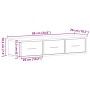 Black oak wall cabinet 88x26x18.5 cm engineered wood by , Shelves and shelves - Ref: Foro24-861994, Price: 65,50 €, Discount: %